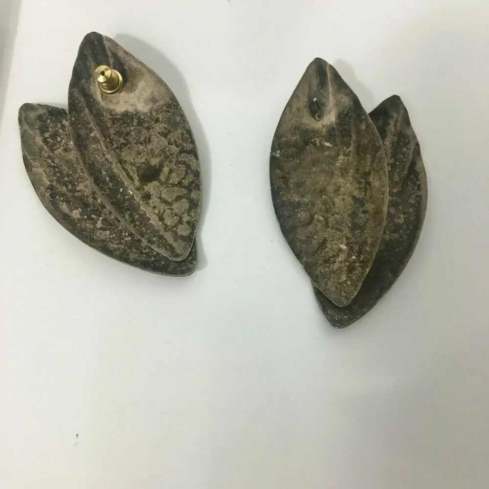 Vintage Abstract Leaf Earrings